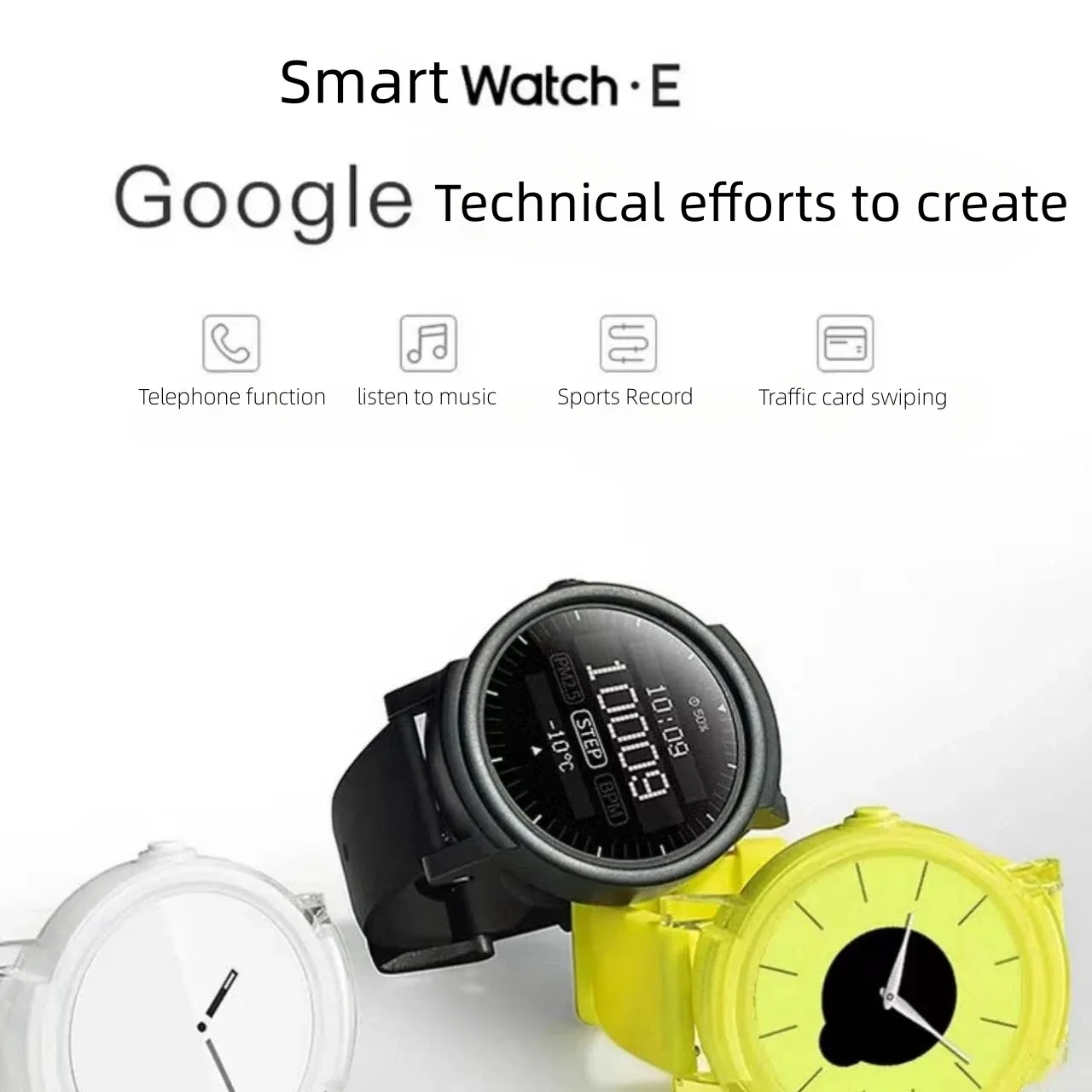 

TicSmart Watch E Wear OS Смарт-часы для мужчин и женщин 4 ГБ ПЗУ IP68 Водонепроницаемые с Google Pay для iOS Android Hzbot Display Machine