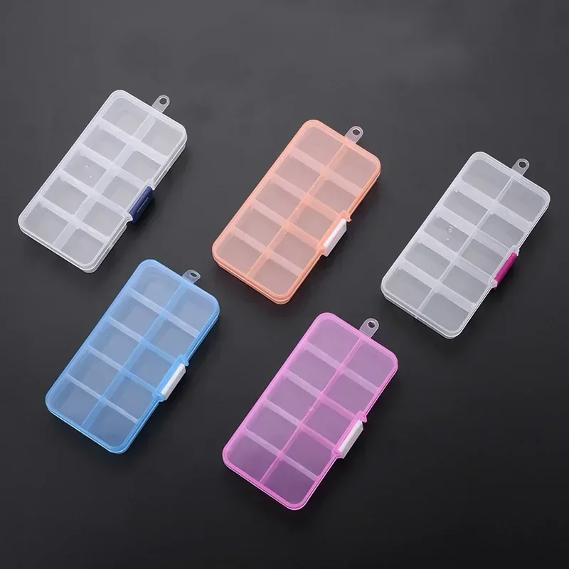 10 Grids Tool Storage Box Portable Electronic Components Screws Orginizer Boxes Removable Storage Parts Jewelry Tool Case