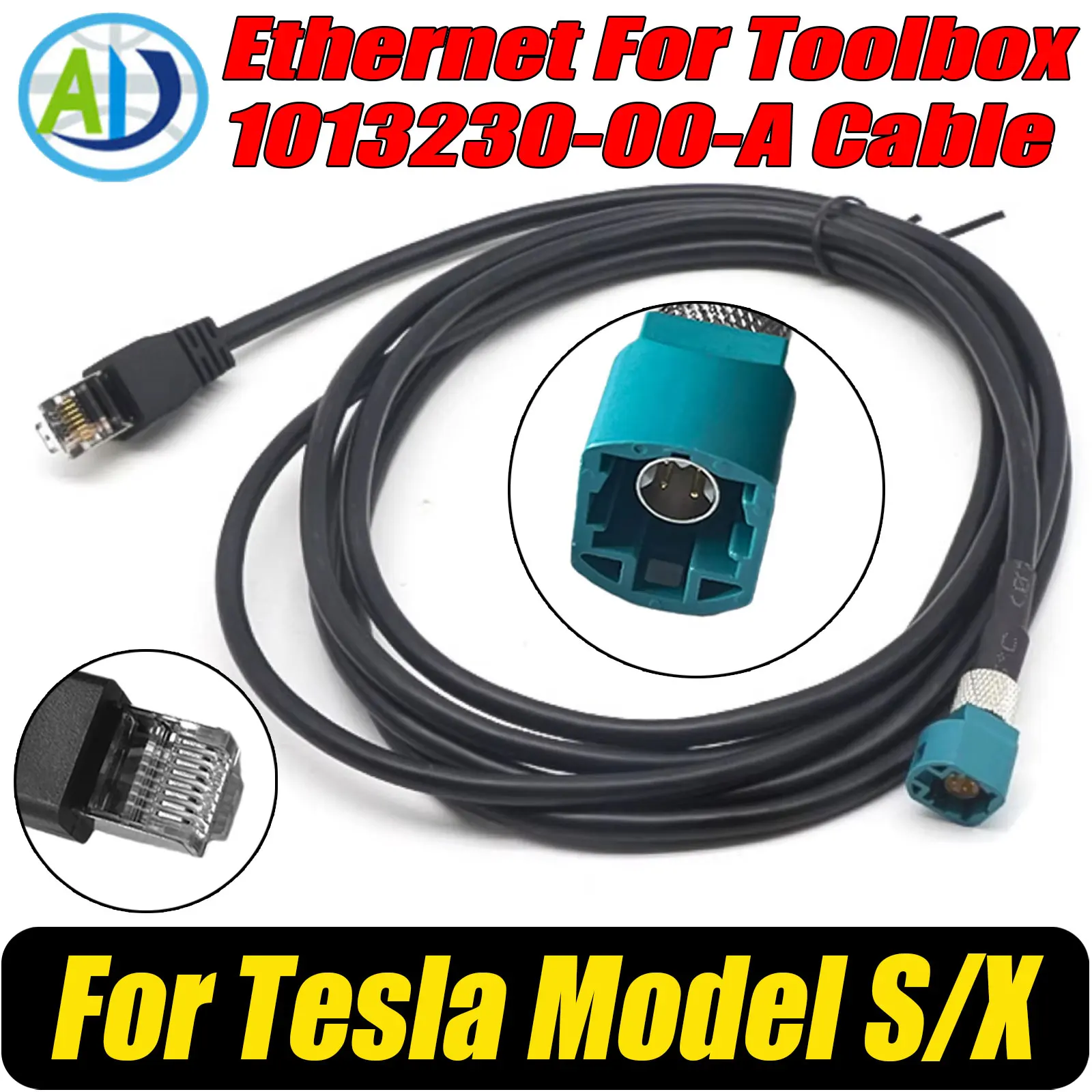 Ethernet-Kabel für Tesla Model 3/Y/X/S 1013230-00-A/1137658-00-C für Tesla Toolbox ENET Diagnoseadapter 26-Pin 20-Pin zu OBD2 – Detail 3