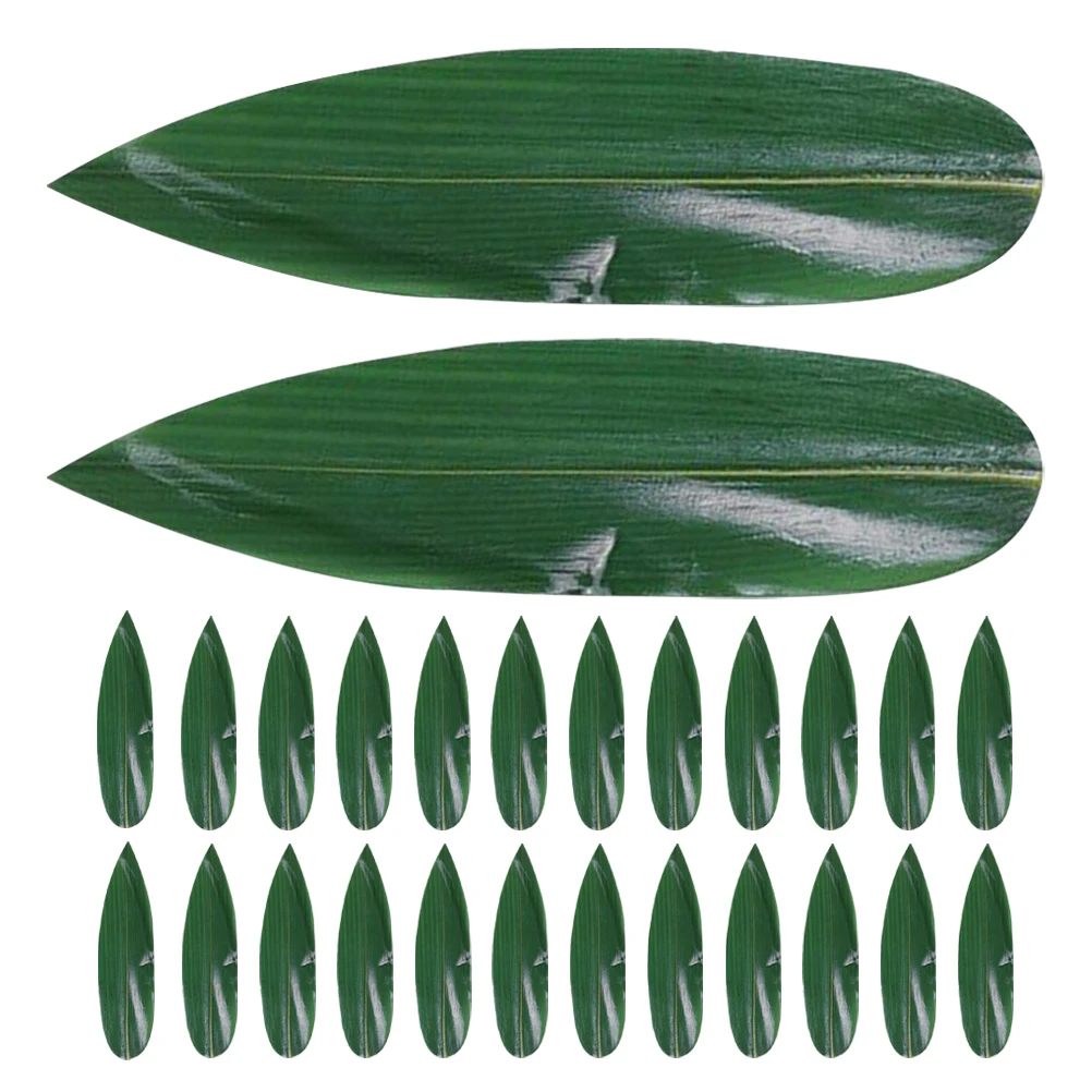 

200 Pcs Bamboo Leaves for Sushi Decoration Sashimi Tray Leaf Plate Cold Dish Ornament Japanese Food Props Wide Application