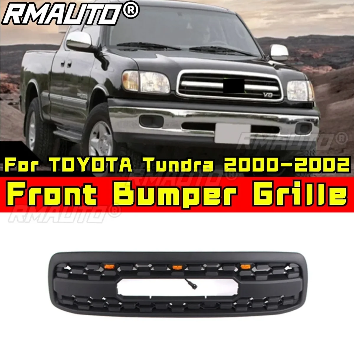 For TOYOTA Tundra Bumper Grill Racing Grills Car Front Grille Grillg Exterior Part For TOYOTA Tundra 2000-2002 Car Accessories