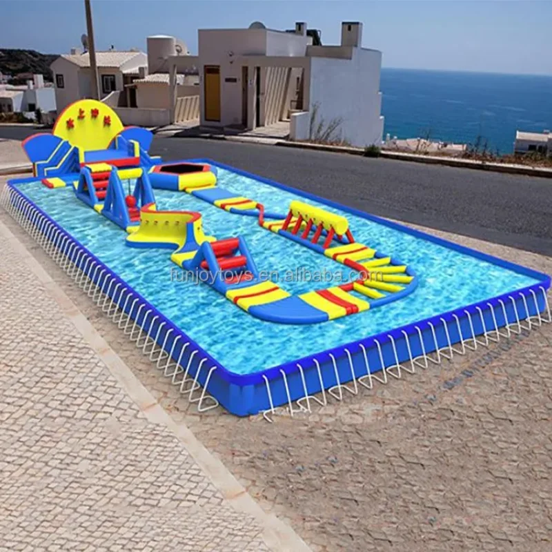 Giant Metal Frame Pool Blue Inflatable Swimming Pool Plastic Frame Pool With Filter