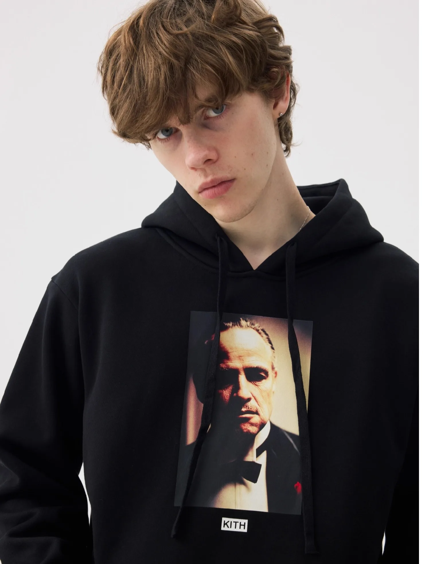 

KITH Godfather Collaborative Thickened Hoodie Sweatshirt Unisex Couple's Street Style Winter Casual Cotton Print Hat
