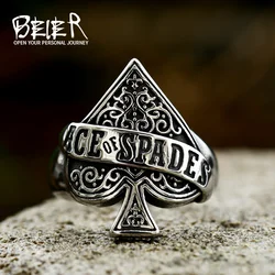 New Creative Design High Quality Ace Of  Spade Playing Card Ring For Men Punk Hip Hop Dropshipping  Jewelry