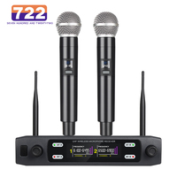 Microphone Wireless Karaoke Professional UHF Cordless Dynamic Mic with Rechargeable Receiver for Live Streaming Record Singing