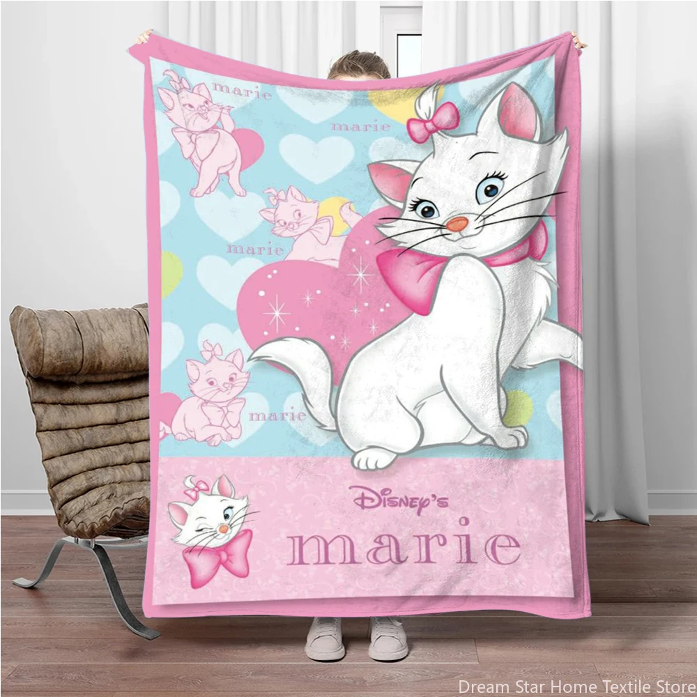 31 Style Disney Cute Cat Marie Printed Blanket Soft Warm Throw Flannel For Children And Adult Bed Sofa Outdoor Travel Girl Gifts