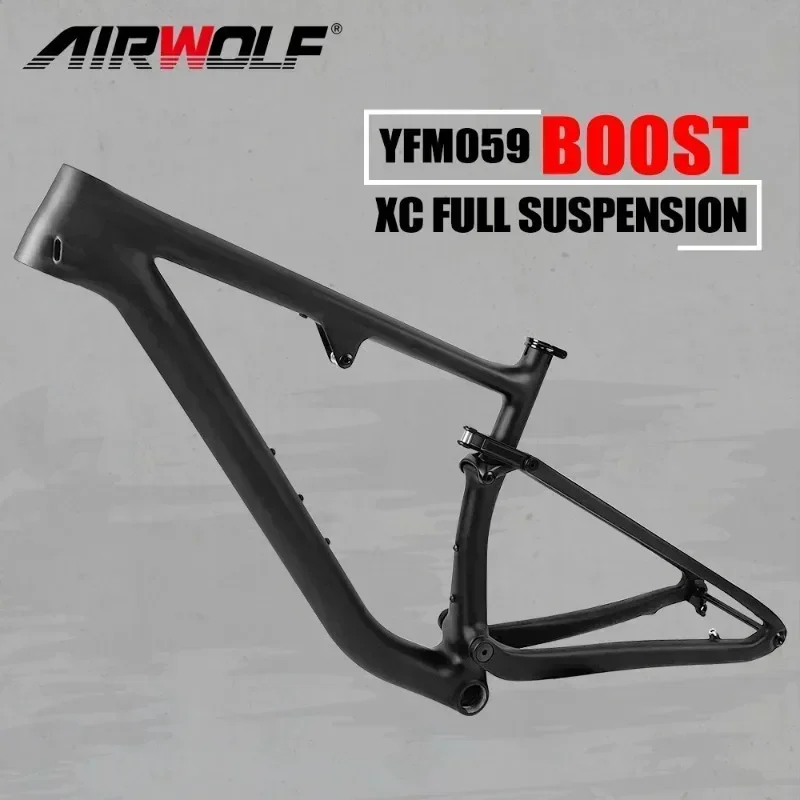 Airwolf T1100 Carbon MTB Frame 29er Carbon Bike Frame 29 Mountain Carbon Shock Bike Frame 148*12mm Disc Brake Bike Frameset