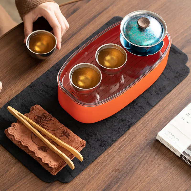 Pure Travel Tea Set High-End Portable Pot Cup Carry Tea Cup Light Luxury Full Tea Making Device