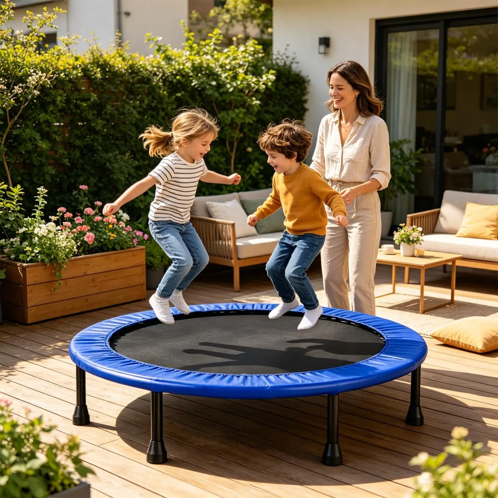 Trampoline Replacement Legs Easy Install Sweat Proof Mini Trampoline Legs Tube For Kids Young Parents Grandparents Park Schools