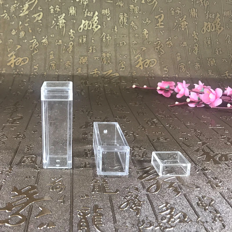 100pcs Transparent Acrylic Candy Box Birthday Wedding Chocolate Candy Boxs