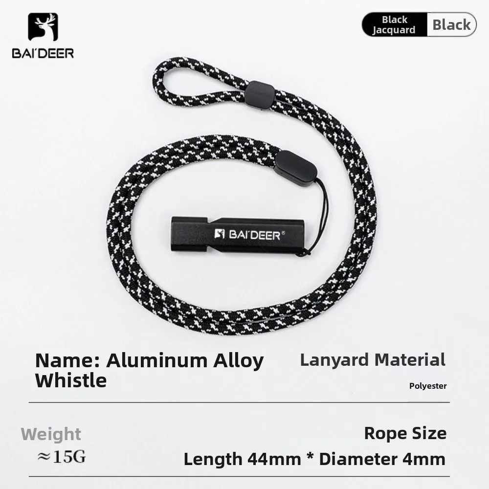 سبائك الألومنيوم عالية ديسيبل صافرة المفاتيح مع حبل 5 ألوان التخييم التنزه صافرة أنبوب مزدوج الطوارئ صفارة إنقاذ