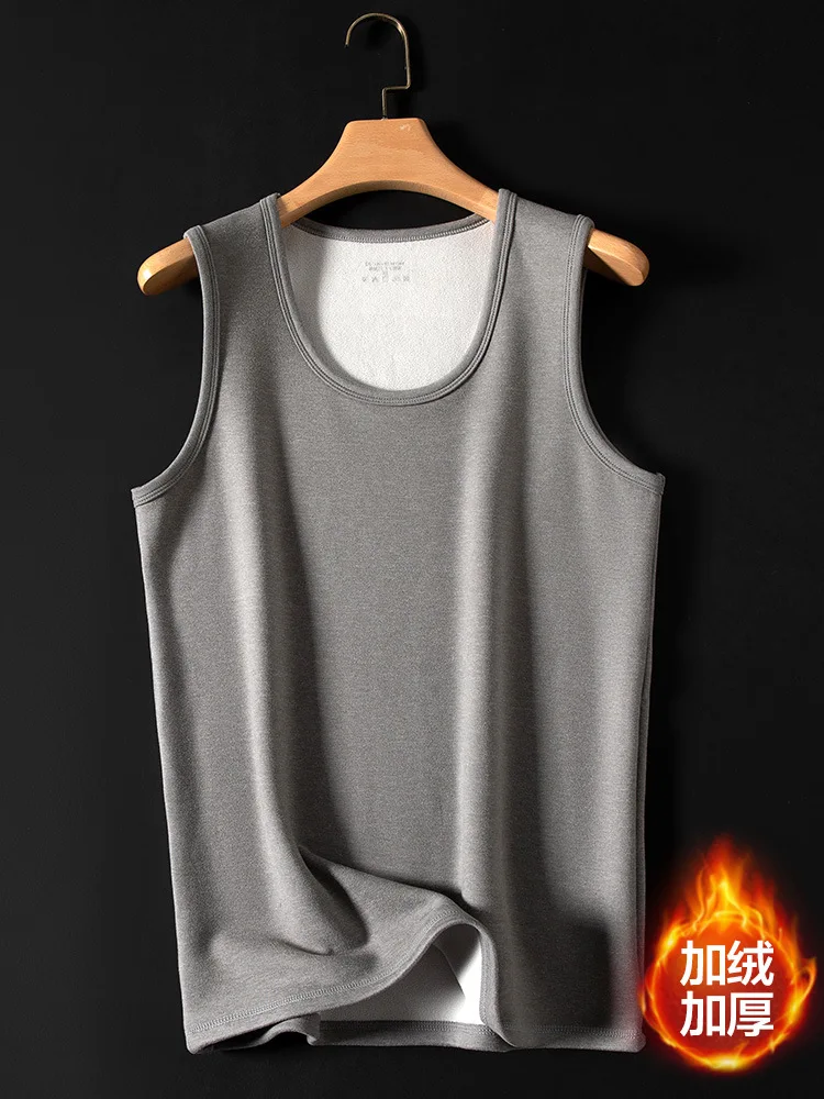

Thermal Underwear Vest Men Winter Fleece Thickened Thermo Undershirt German Velvet Heating Slim-fitting Bottoming Top Innerwear