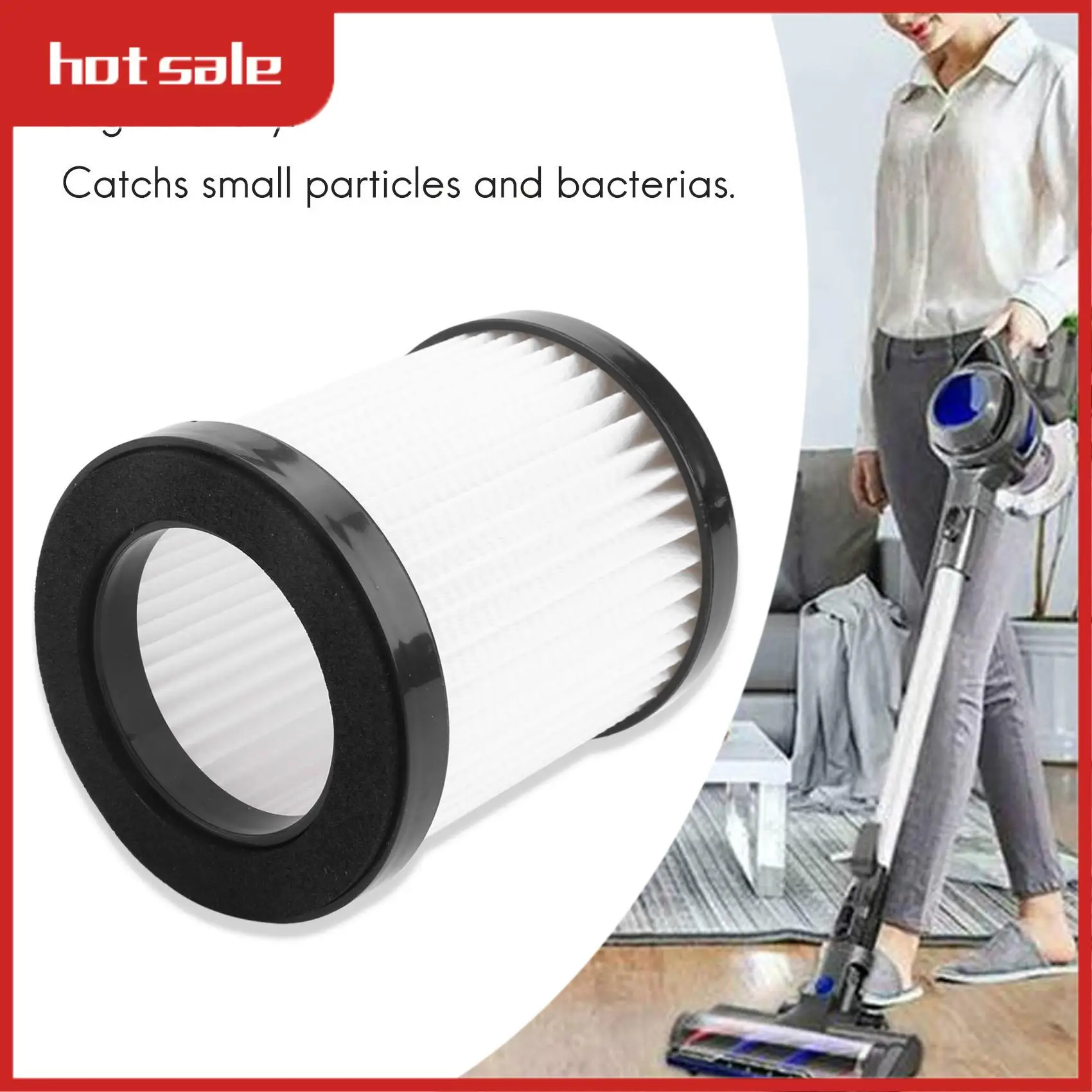 

A21I-Replacement Parts For MOOSOO XL-618A HEPA Filter Cordless Vacuum Accessories High-Density HEPA