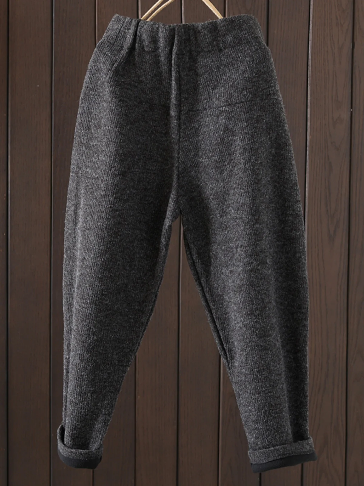 Pantalon de survêtement décontracté en coton pour femme, pantalon Harlan à jambe droite, chaud et amincissant, Long, pour l'automne et l'hiver