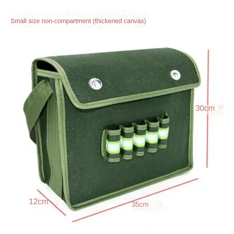 Multifuncional Canvas Tool Bag, espessamento resistente ao desgaste, grande e pequeno hardware, saco de armazenamento, grande capacidade, Woodworking Tool Bag