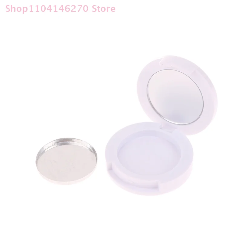 Caixa rouge portátil, 1 peça, recipiente vazio compacto para pó, embalagem de maquiagem, pó de alta luz, compacto, faça você mesmo, caixa de blush com espelho