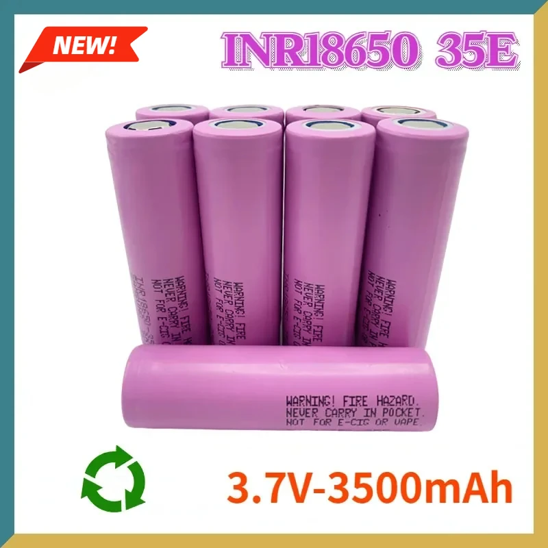 2024 100% Original Best Selling INR18650 35E 25A Discharge 3.7V 3500mAh Li-ion Screwdriver Battery 2-50 Pieces