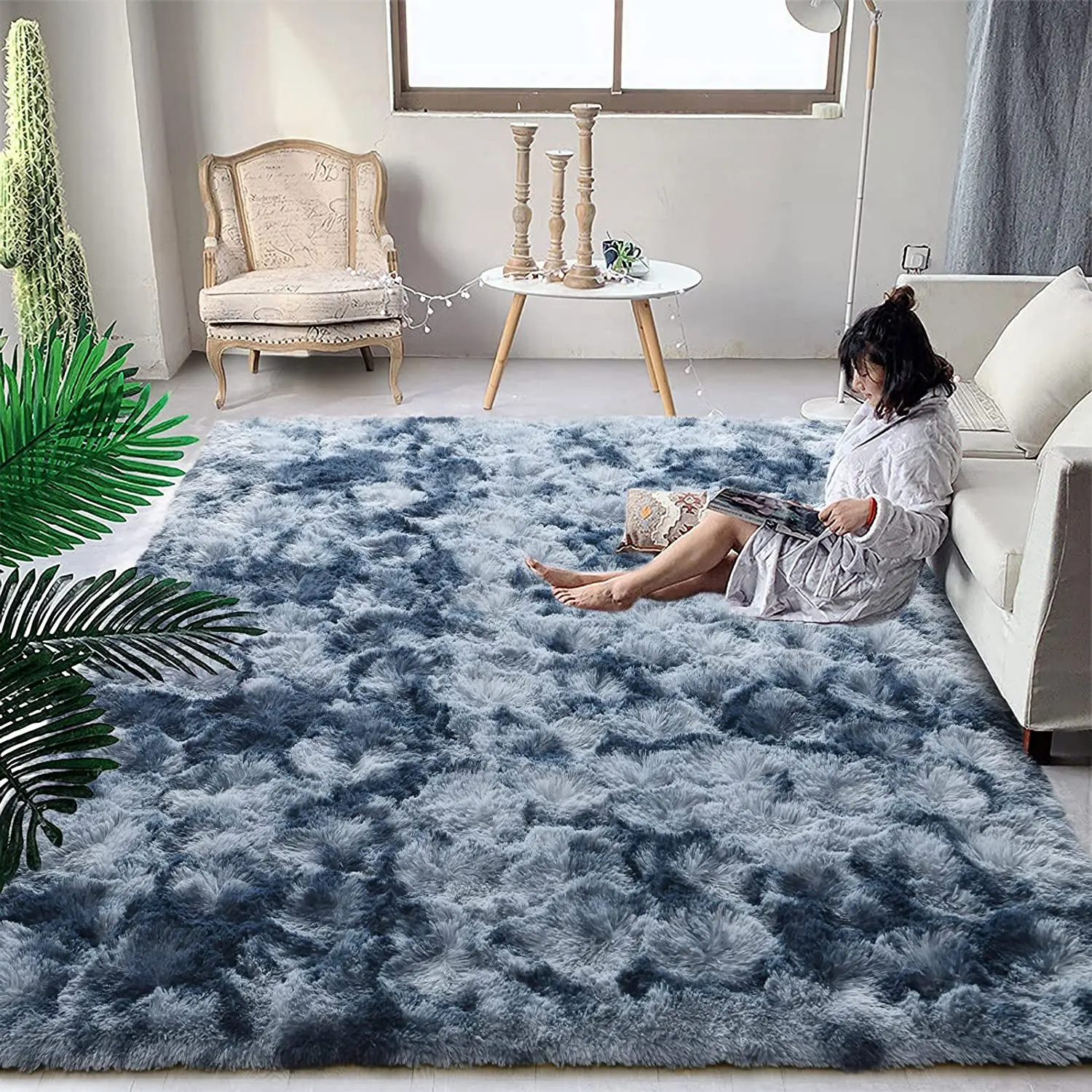 Lochas Thick dense plush carpet for room decor Large Area Rug Fluffy warm winter carpets floor mat for living room Bedroom