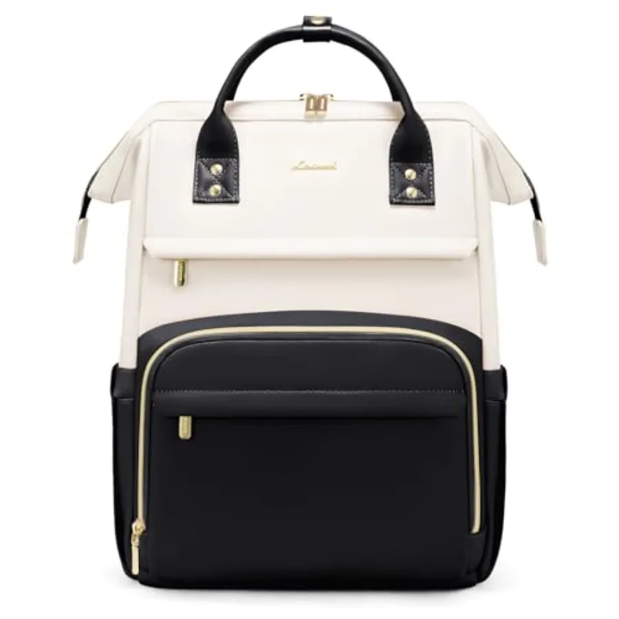 Lederrucksäcke für Damen, Leder-Laptop-Rucksack für Frauen, professioneller Arbeitsrucksack, Tasche für Krankenschwestern, Lehrerinnen und Studentinnen, Damen-Laptop-Tasche