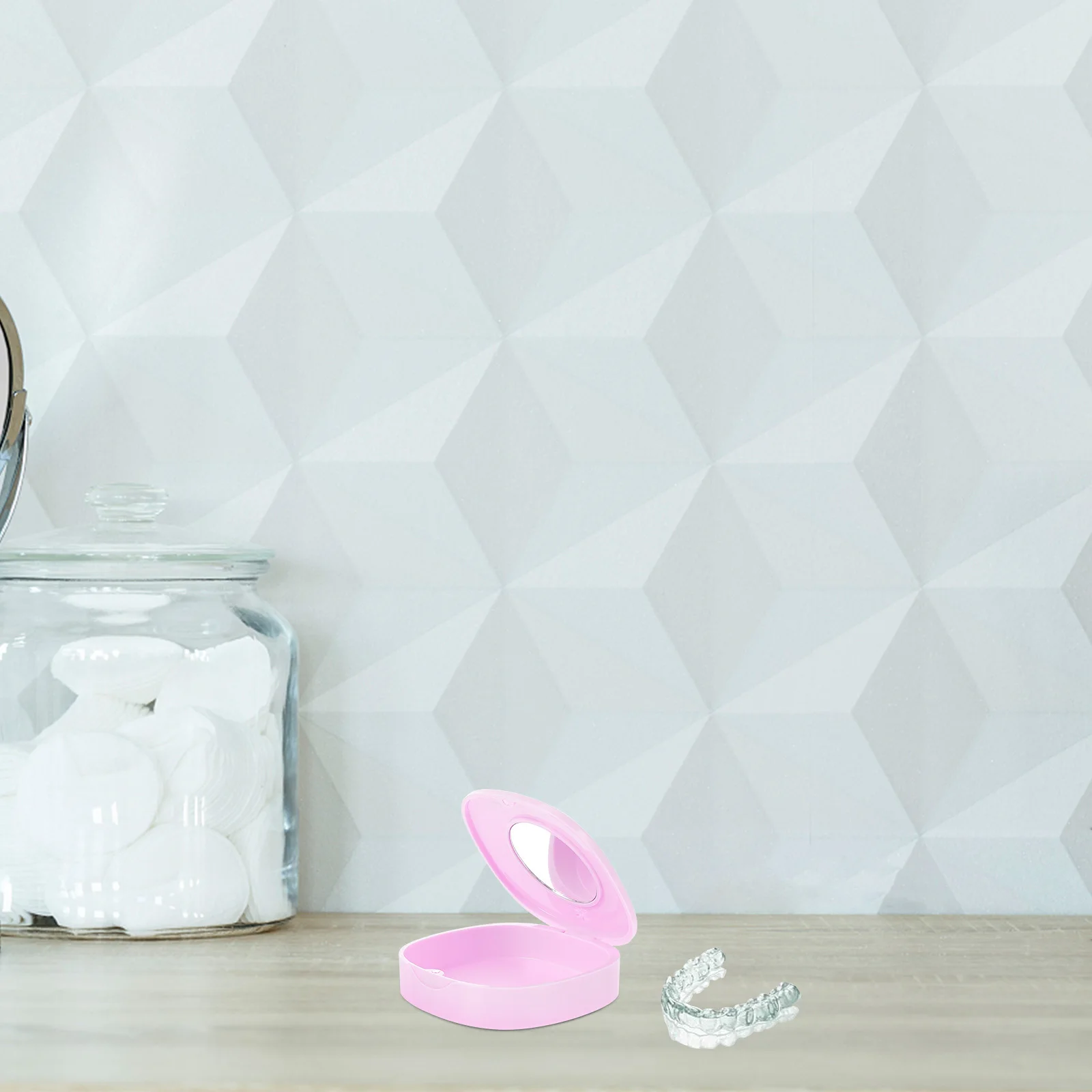 

Retainer Storage Box Portable Denture Case Compact Waterproof Travel Orthodontic Braces Container For Invisible Aligners Mouth