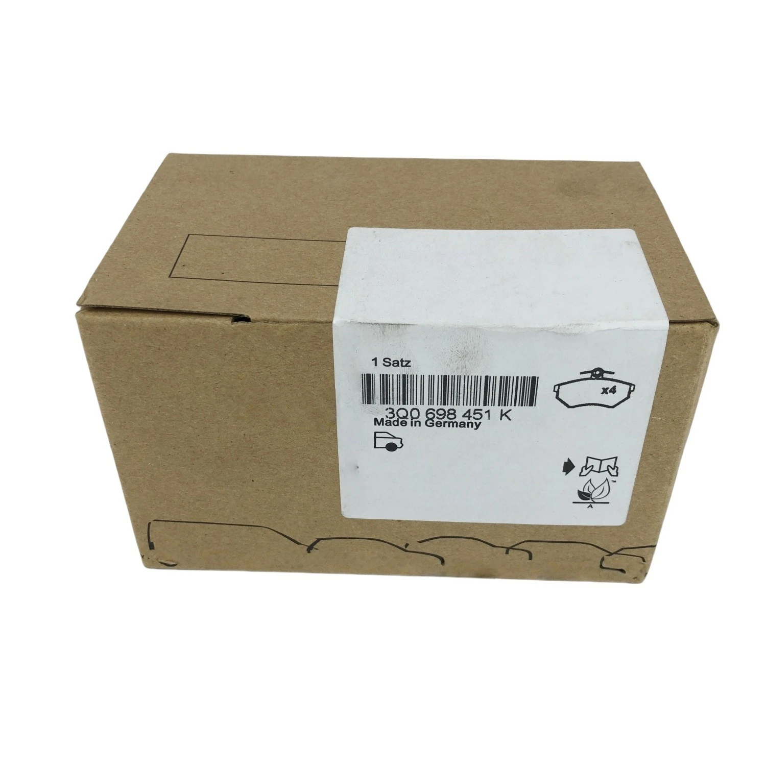 

Задние тормозные колодки 3Q0698451K для Skoda Kodiaq, Superb, Arteon, Tiguan Allspace 2017-2024, 2015-2024, 2017-2026