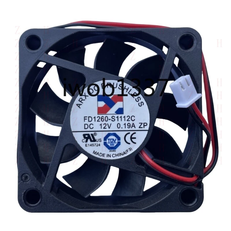 Z for NEW for ARX Server Cooler Fan FD1260-S1112C DC 12V 0.19A 60*60*15mm 2line