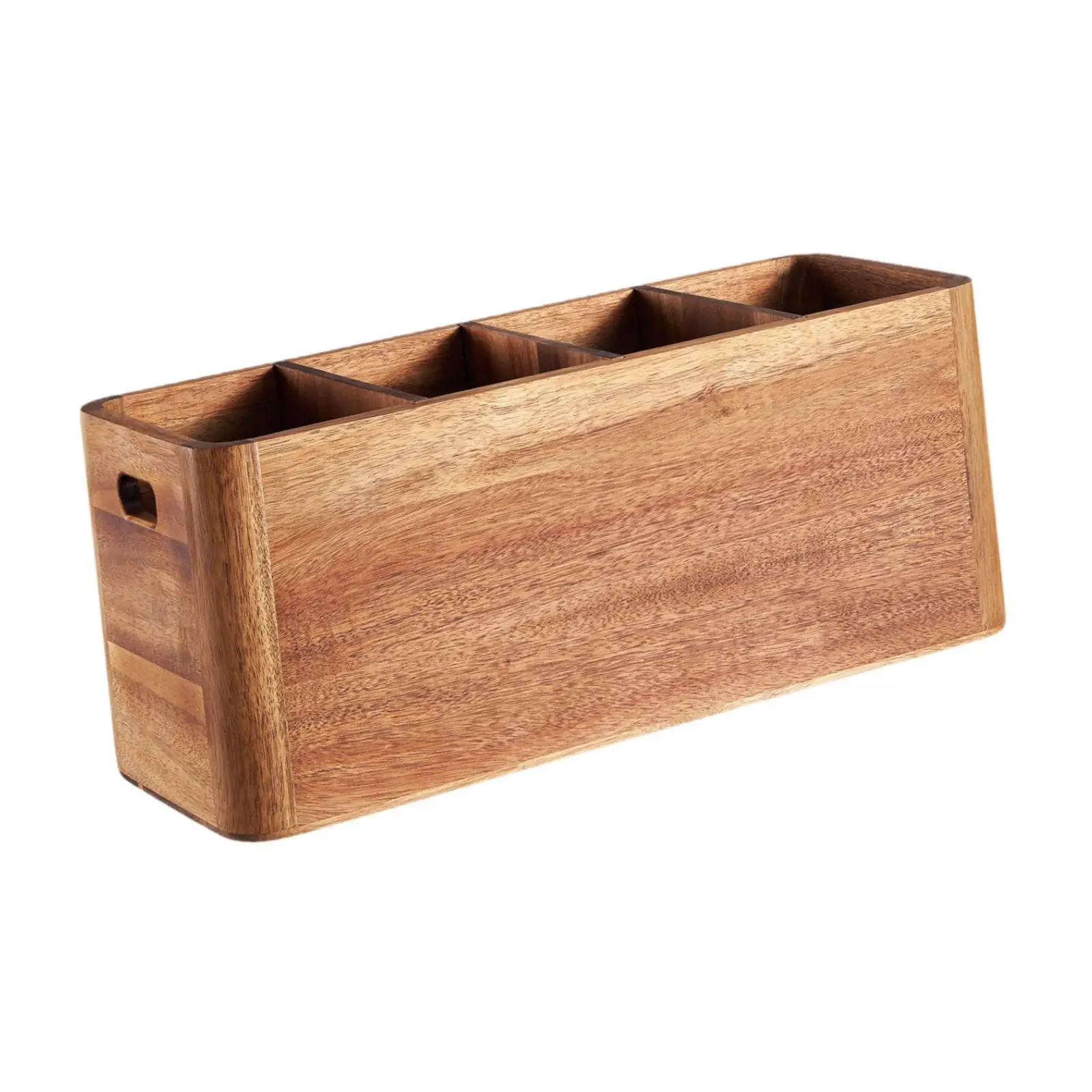 

Spoon Chopsticks Fork Drain Rack, Acacia Wood Utensil Holder, Cutlery Drainer Wooden Cooking Utensil Crock for Countertop Forks