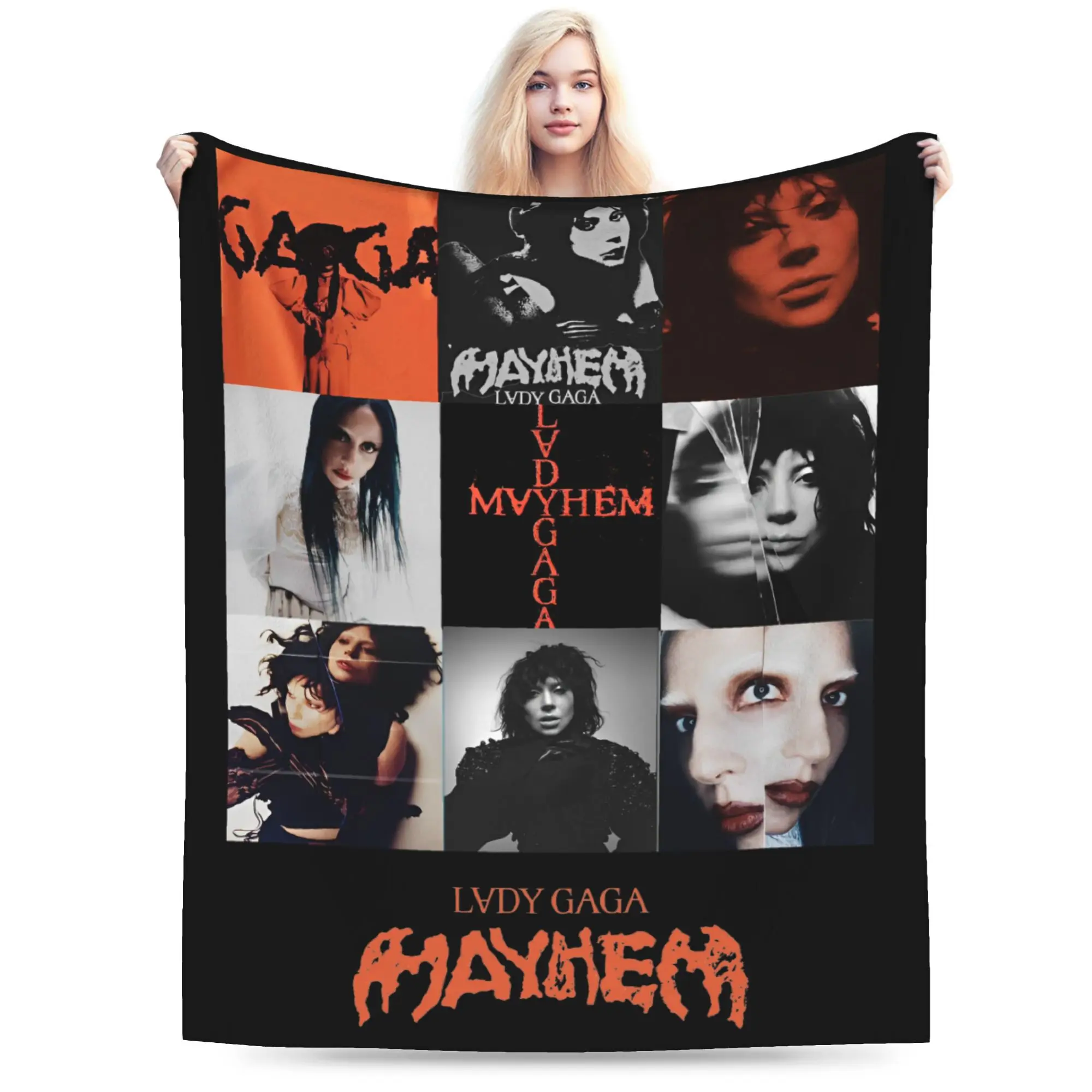 Lady Gaga Mayhem Blanket Velvet Autumn/Winter  Breathable Soft Throw Blanket for Home Couch Bedspreads