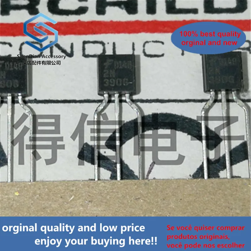 50pcs 100% orginal new KA3906 2N3906 3906 Copper foot triode TO-92 real photo