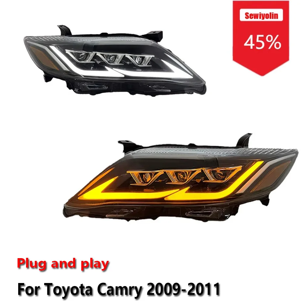 

Sewiyolin Car LED Upgrade Headlight Accessories For Toyota Camry 2009-2011 DRL Brake Turn Signal Lamp Plug and Play
