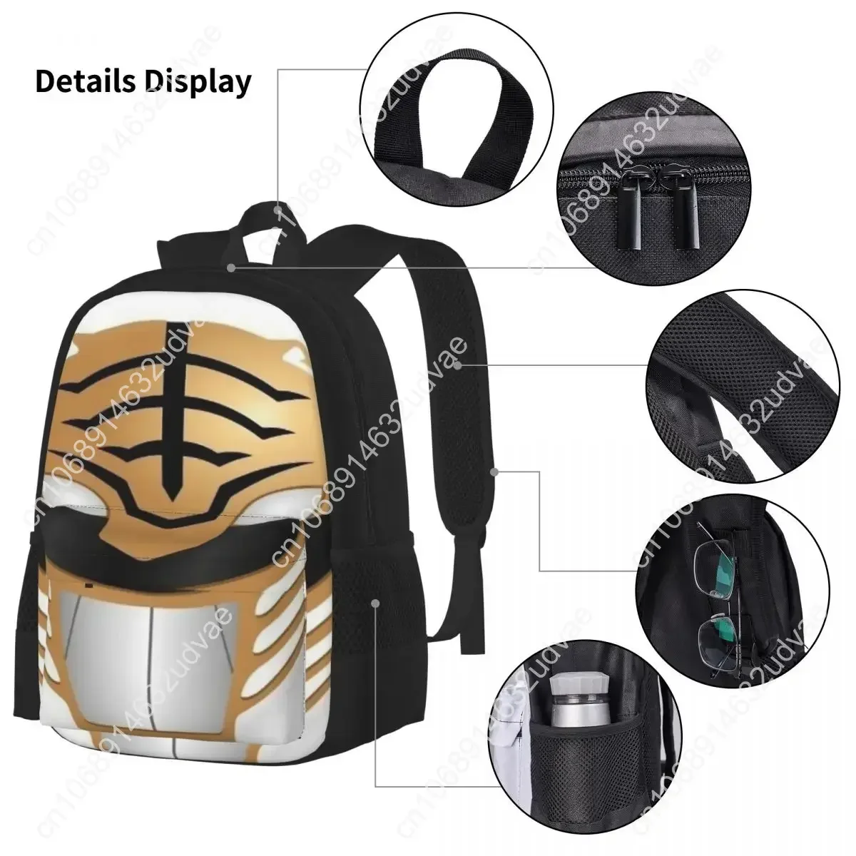 Mighty Morphin Power Ranger Backpacks Boys Girls Bookbag Students School Bags Kids Rucksack Lunch Bag Pen Bag Three-Piece Set