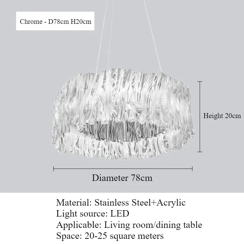 Accordeon Hanglamp Designer LED geplooid acryllicht voor woonkamer slaapkamer restaurant decoratie kunst eetkamerlamp