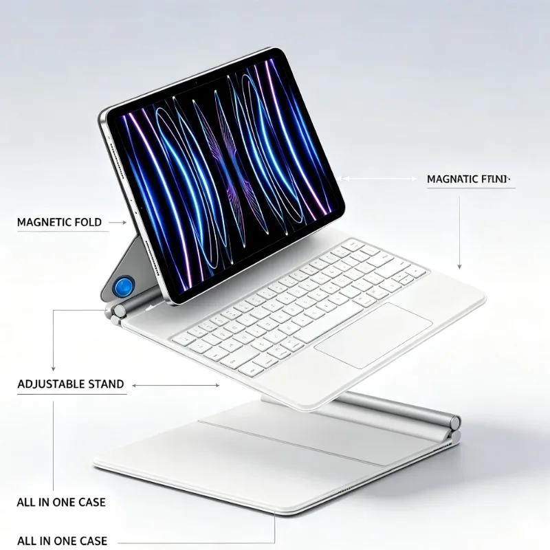 Backlight Keyboard Cover Magic Keyboard Style For iPad Air 11 M4 2026 Smart Sleep Wake Case For iPad Pro 11