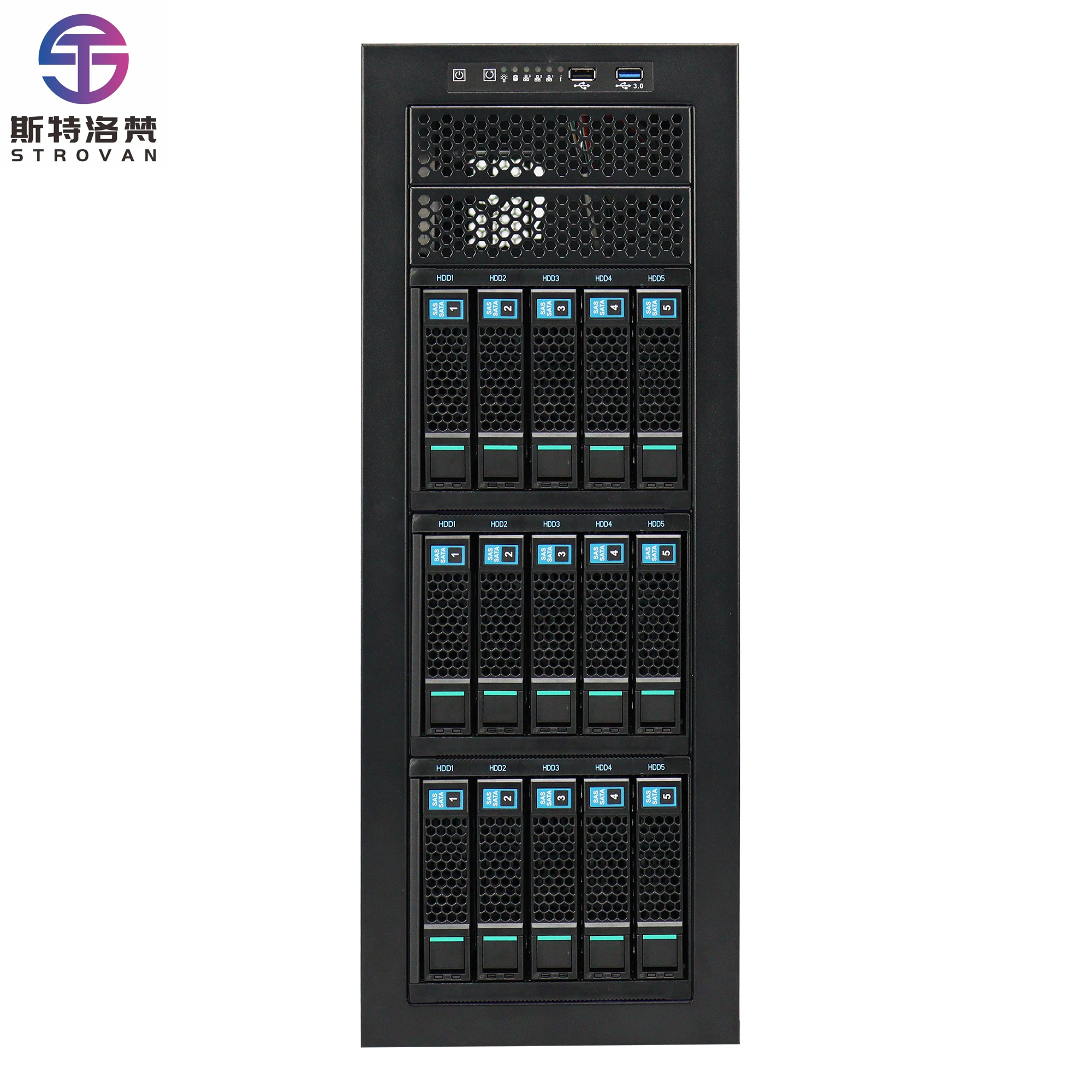 GPU Tower case 15 Bay Server Chassis Full Tower E-ATX case