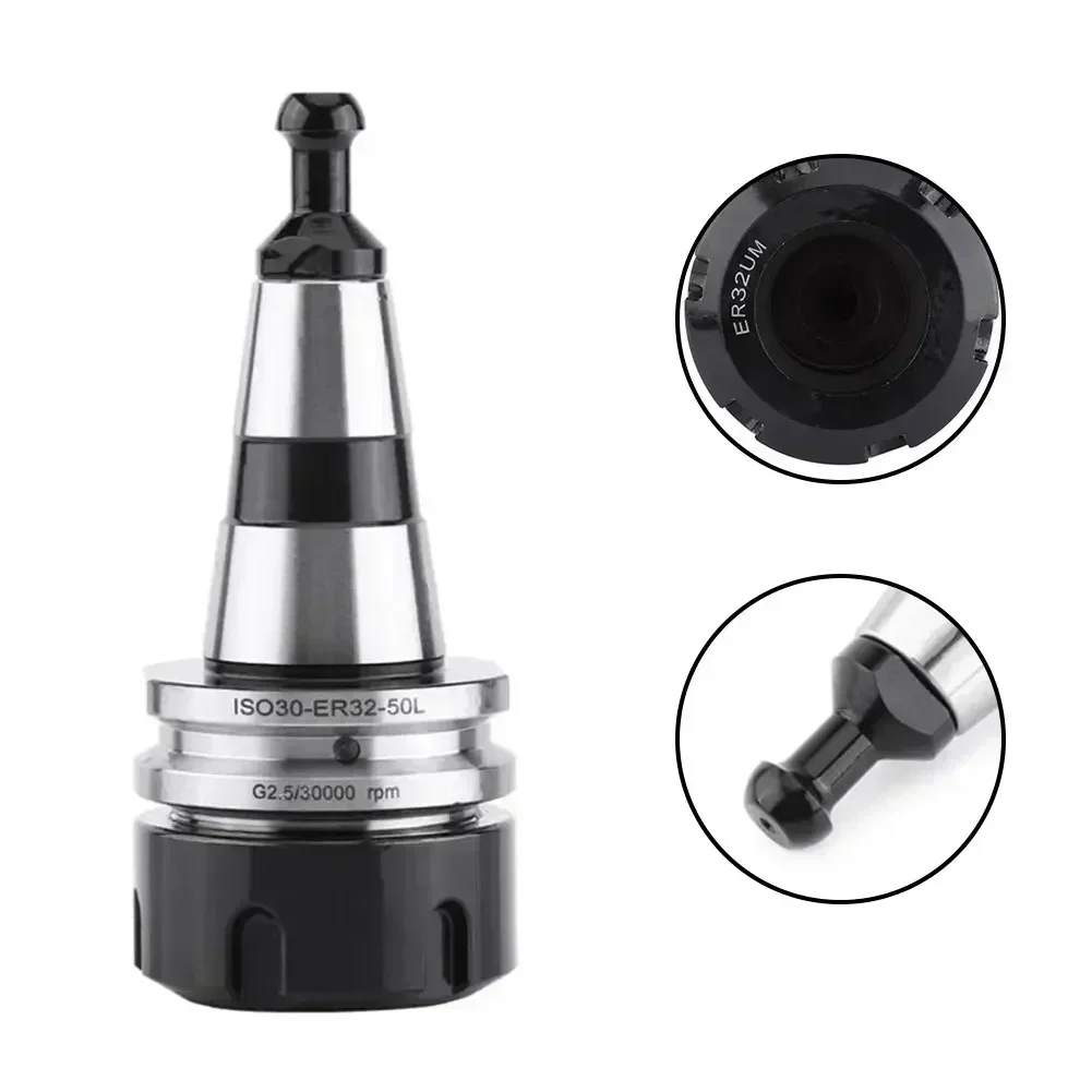 

Balance Chuck ISO30 ER32 50L Balance Collet Chuck Lathe CNC Tool Holder For Lathe Machining Milling Woodworking Tool Holder