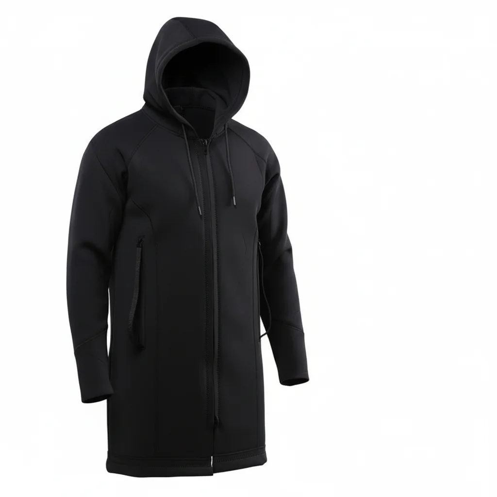 Neoprene diving jacket  wetsuit Coat windbreaker winter Long hooded jacket men\'s waterproof windproof mountaineering