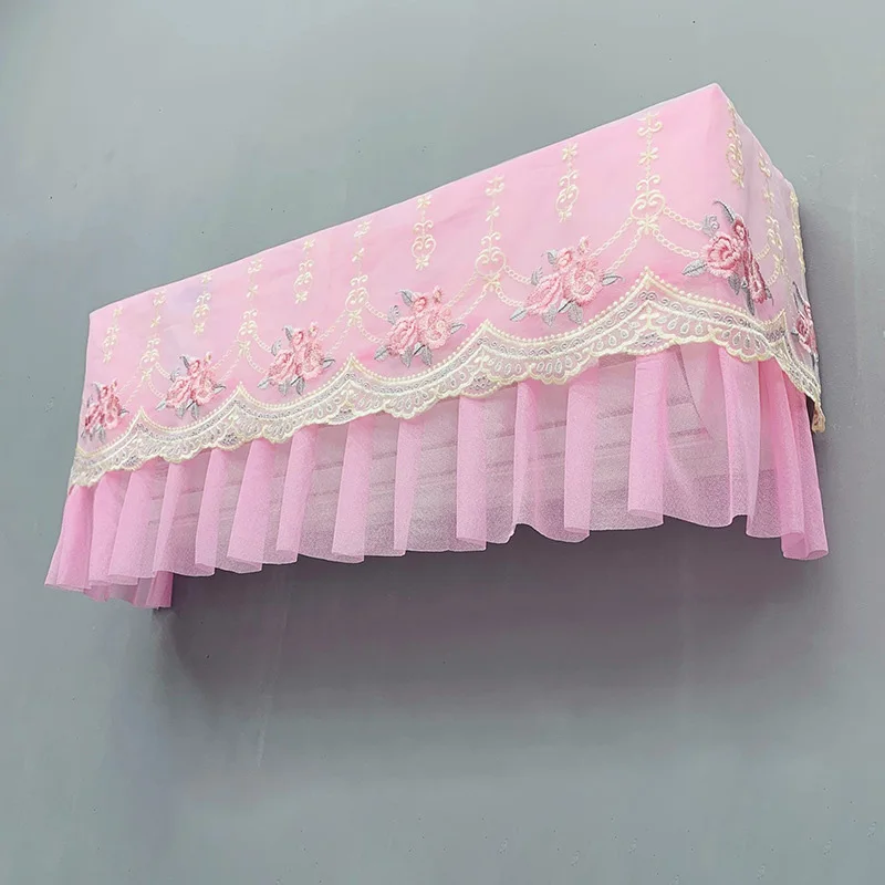 Lace Air Conditioner Cover Romantic Room Decor Washable Bedroom Hanging Air Conditioner Dust-proof Covers Home Decoration 1pcs