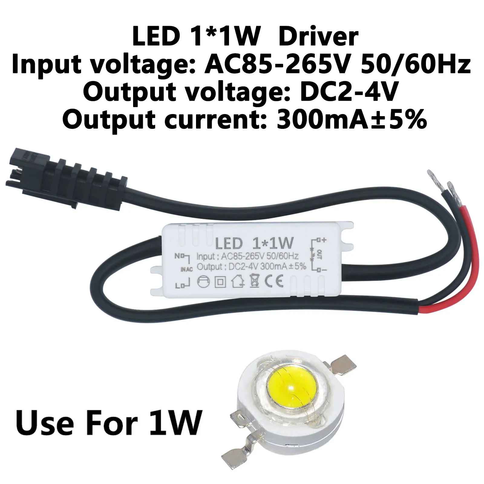 LED Driver 1x1W 300mA 1x3W 600mA DC2-4V Mini LED Power Supply AC220V Lighting Transformers For LED Diode Crystal Lamp Chandelier