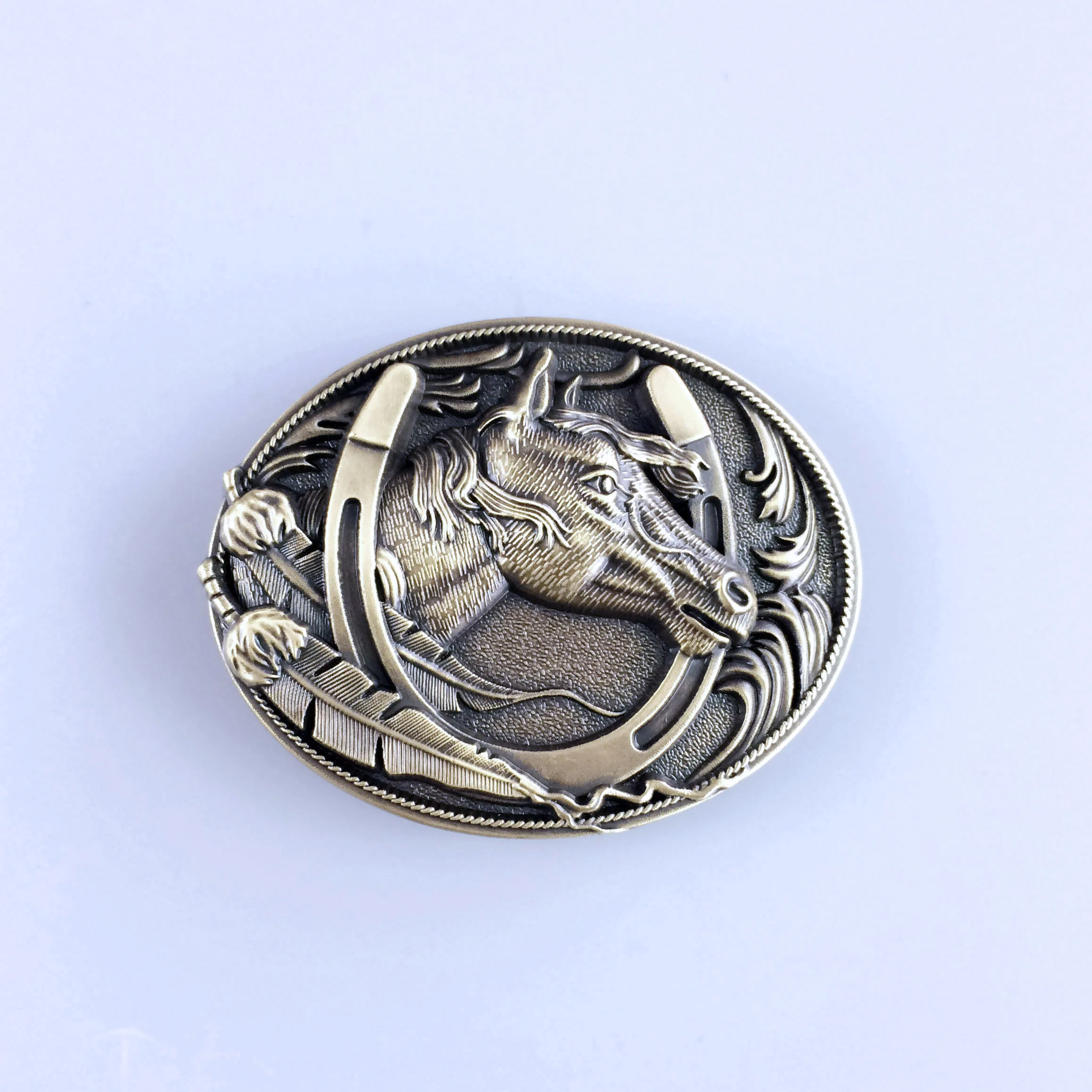 western-horse-horseshoe-oval-belt-buckle-gurtelschnalle-boucle-de-ceinture-buckle-wt058-free-shipping