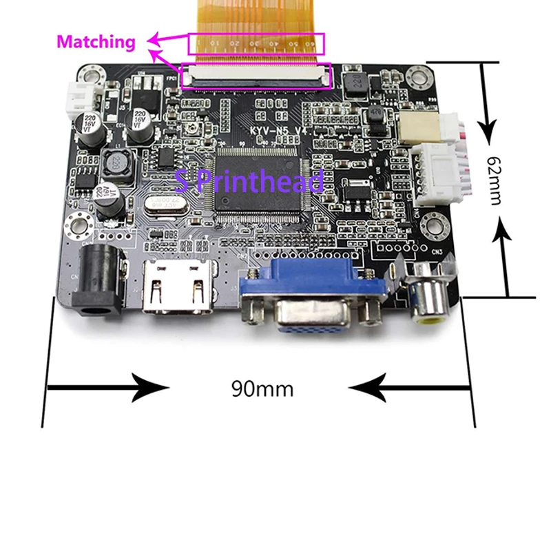 Imagem -05 - Polegadas Esticada Bar Display 1280x480 Claa088wa01xn Painel Hdmi Tela Tft Lcd Módulos Industriais para a Navegação Automotiva 8.8