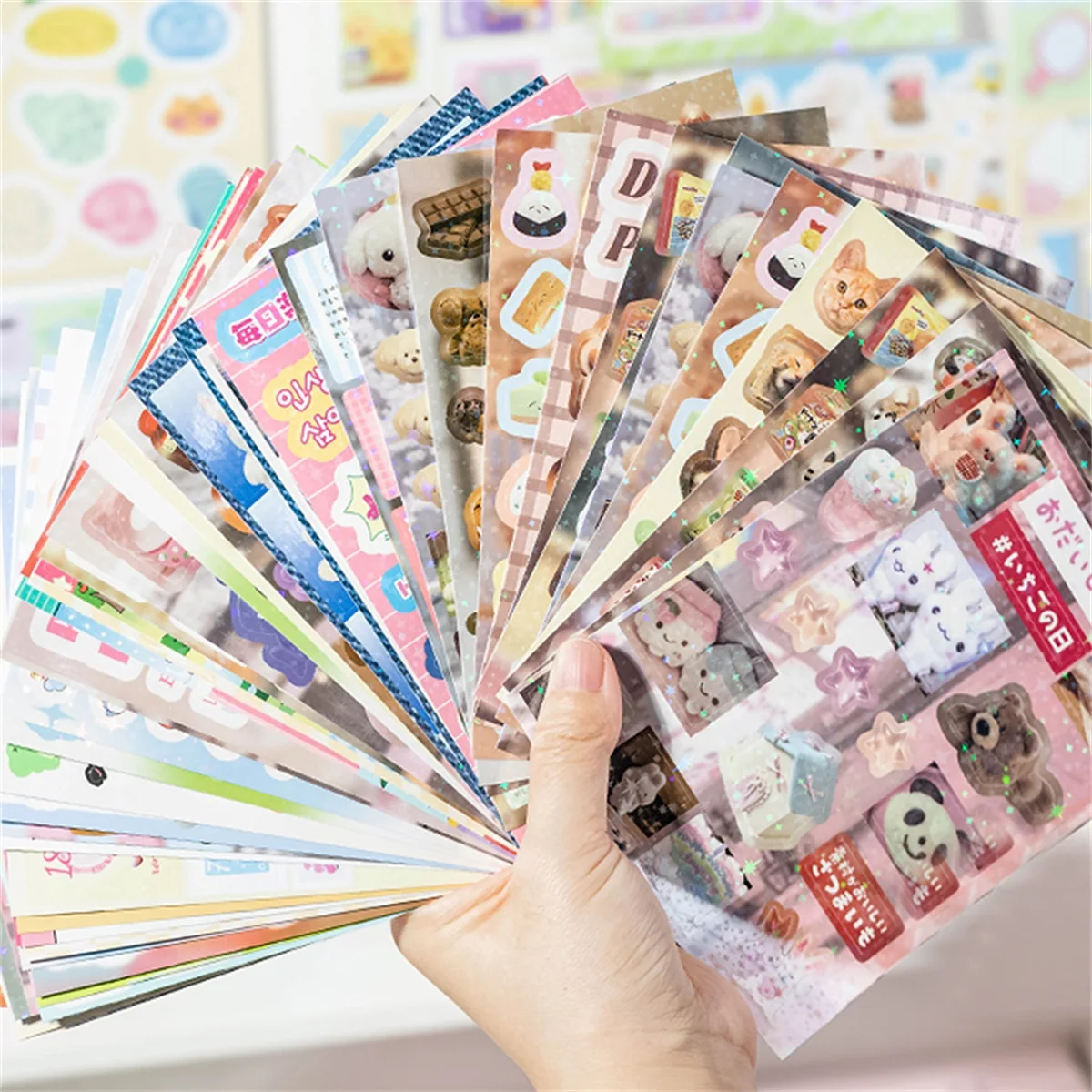 Mr. Paper， Cartoon Cute Stickers Creative Handmade Material Pack Collage Decoration Scrapbook Diary Stationery Stickers