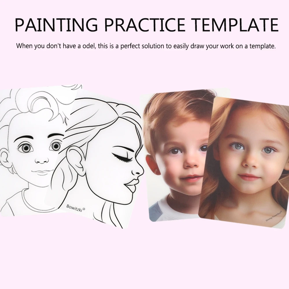 

Painting practice Template Non toxic and washable Reusable Face Paint Exercise board for Body Art Painting Halloween Party Drawi