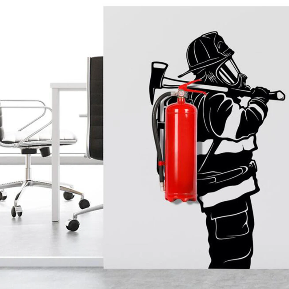 Large Firefighter Fireman Wall Sticker Decal Office Kids Room Firefighter Fire Guard Bedroom Bathroom  Home Decor