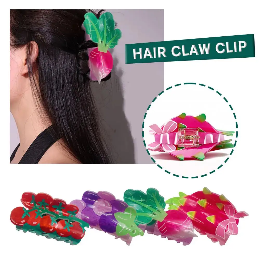 

Fruit Shape Hair Claws Clamp Clip Women Acrylic Hairpins Accessories Catch Clip Hair Grip Sweet Girl Y3P2