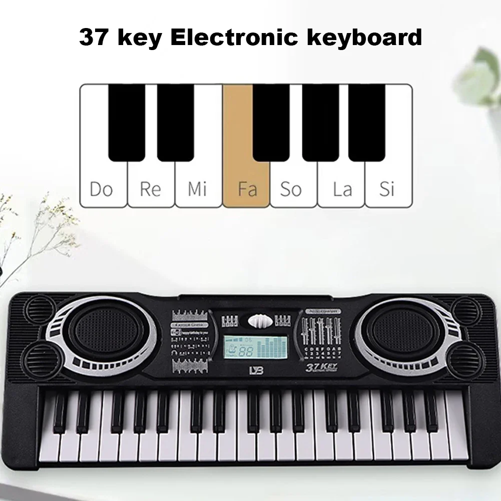 Portable 37 Keys Electronic Piano Digital Keyboard Piano LED Display Musical Instrument Kids Toy Electric Piano For Children