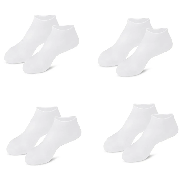 4 Pairs Full Foot Moisturizing Anti-Cracking Silicone Socks, Foot Protectors To Prevent Heel Dryness, Beach Socks Durable