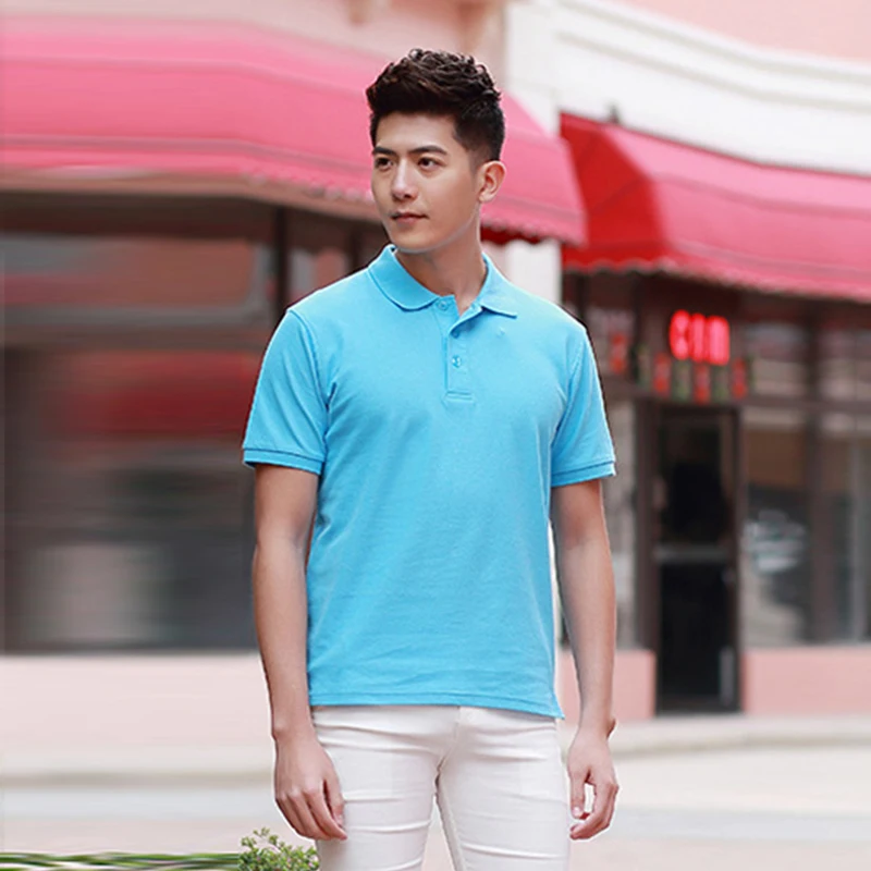 Summer Short Sleeve Polo Shirt Men Casual Fashion t-Shirt Running t-Shirt Outdoor Sport Breathable Polo Shirt Waiter Overalls