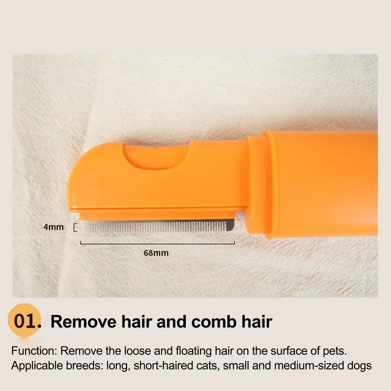 Shedding Comb For Dogs Pet Cleaner Comb Cat Detangler Shedder Pet Cleaner Double Head Comb Pet Hair Removal Dematting Tool For