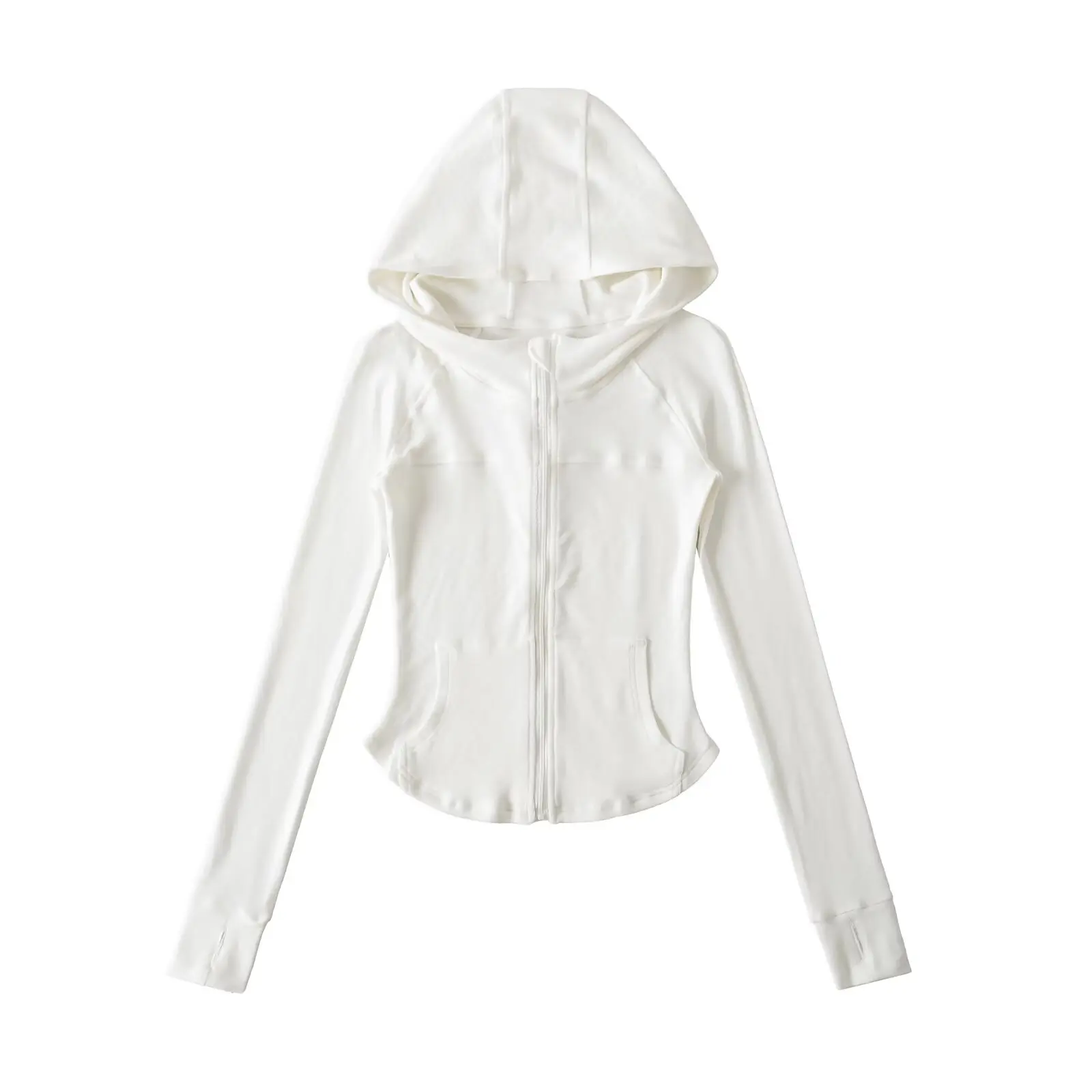 아메리칸 슬레 빈티지 지퍼 가디건 후드 허리 조임 스웨트셔츠 여성용 가을 다용도 캐주얼 슬림핏 롱 스웨트셔츠