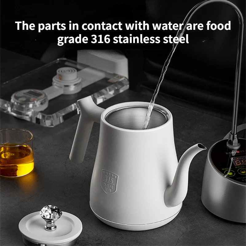 가정용 전기 주전자 크리스탈 유리 316 스테인레스 스틸 온도 조절 주전자, 220V